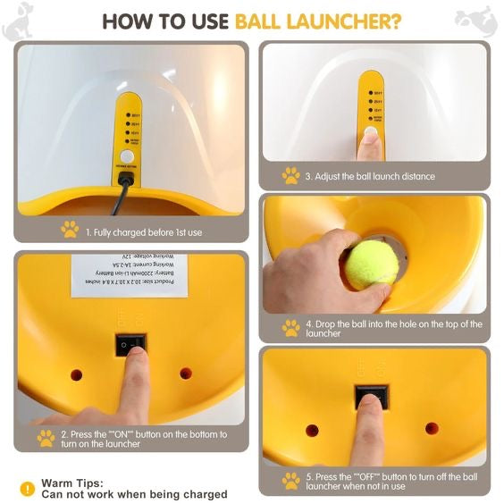 Automatic Tennis Ball Launcher + 3 Balls