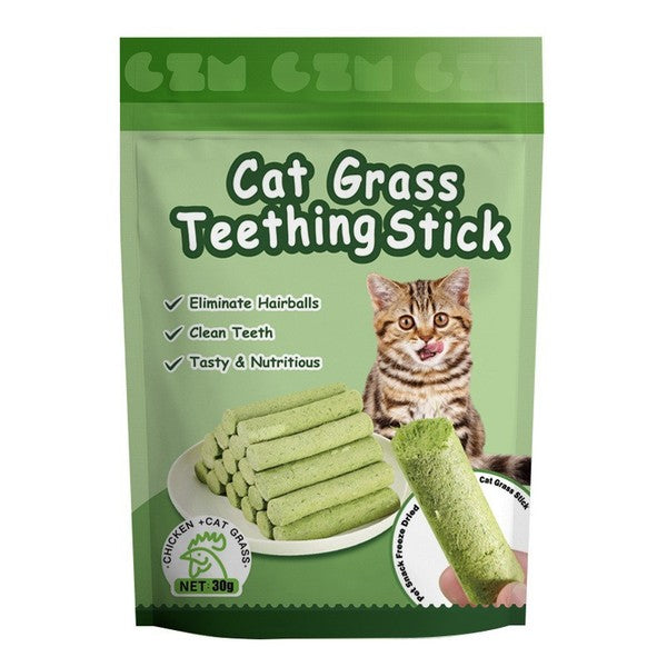 Cat Grass Teething Sticks 6pcs/Bag
