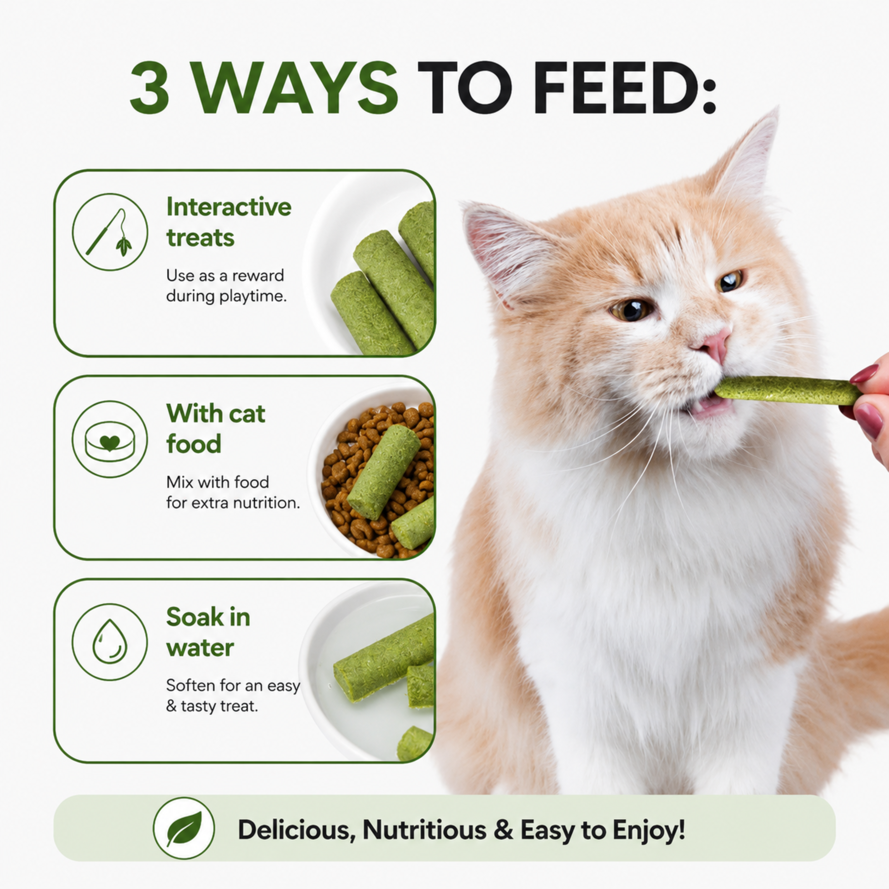 Cat Grass Teething Sticks - 6pcs/Bag