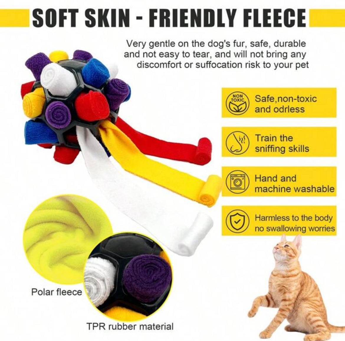 Snuffle Enrichment Toy Ball