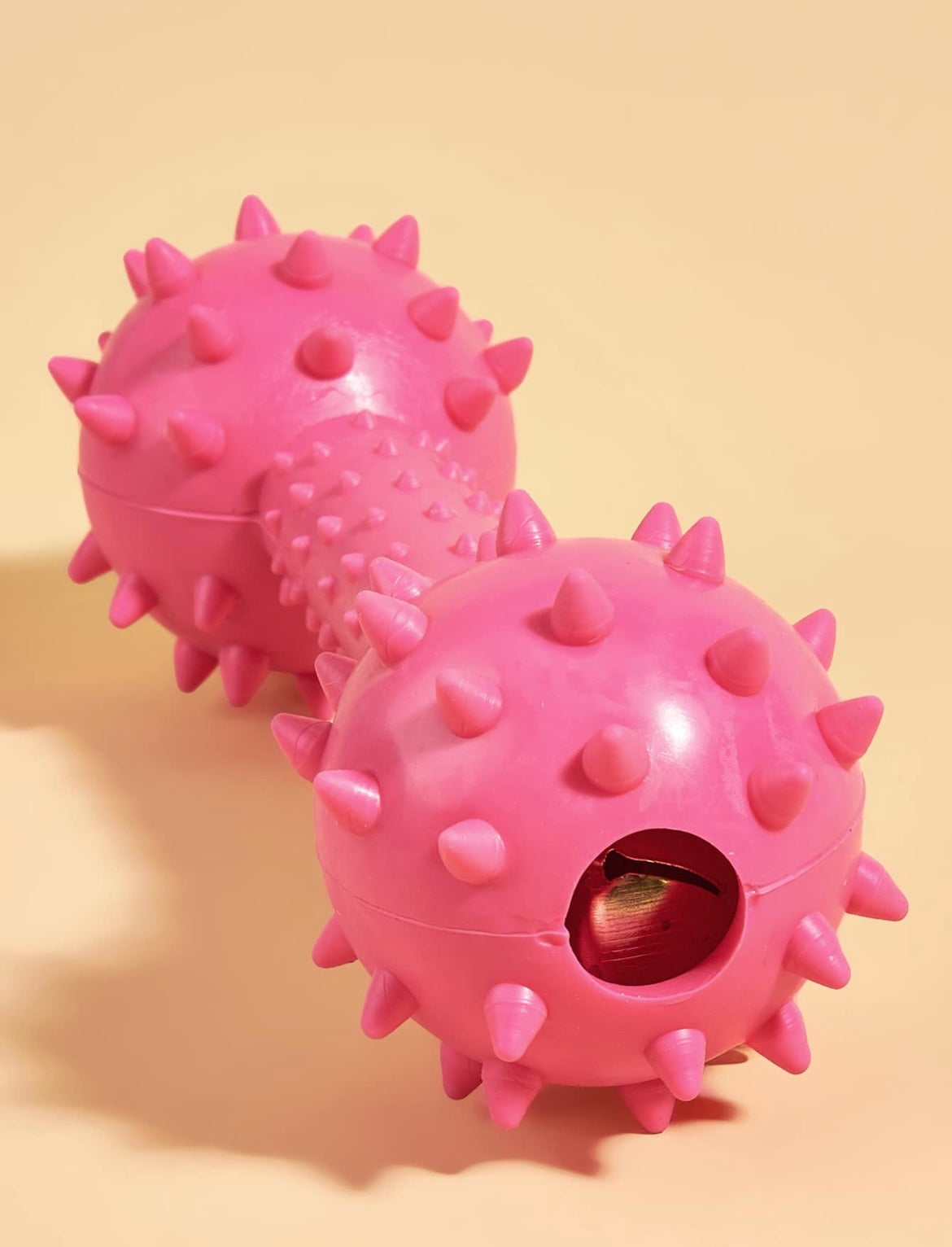Dumbbell Spiky Toy with Bells Inside