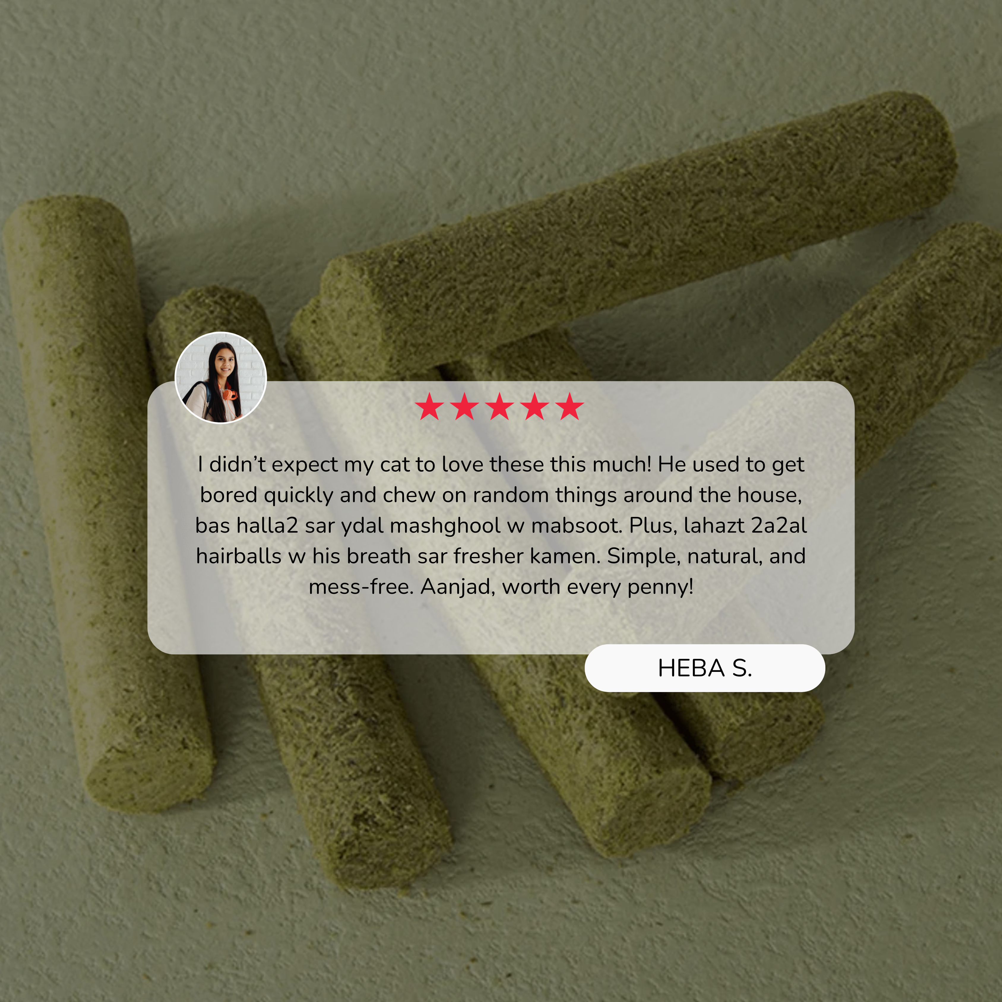 Cat Grass Teething Sticks - 6pcs/Bag