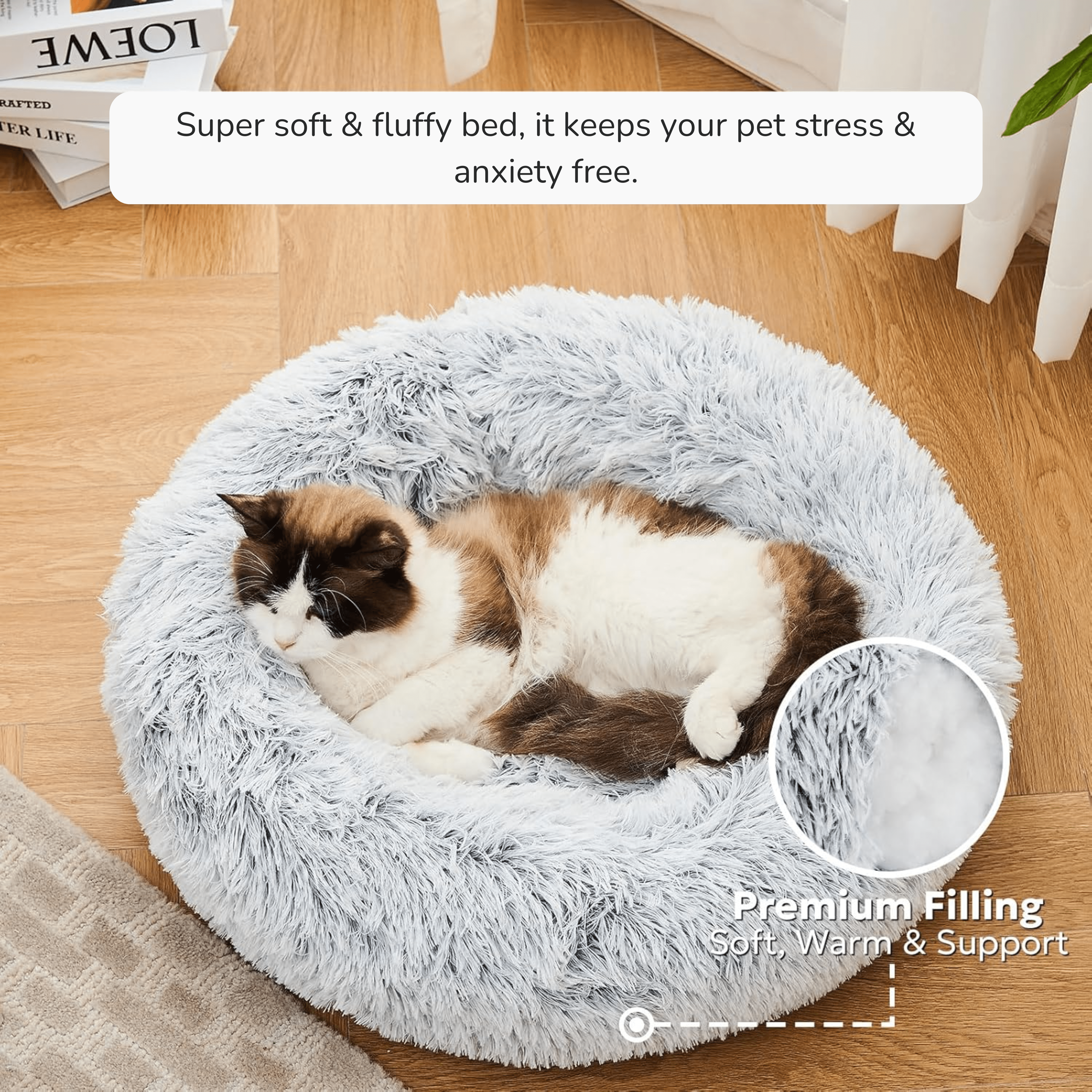 Calming Pet Bed - Anti-Anxiety