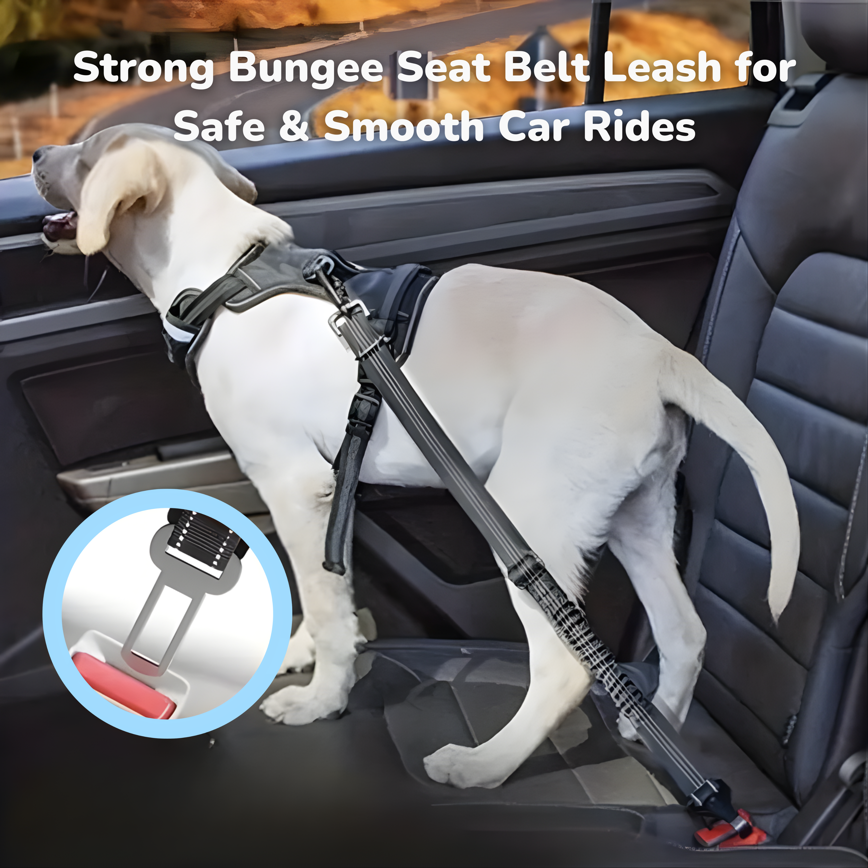 Bungee Seat Belt Leash