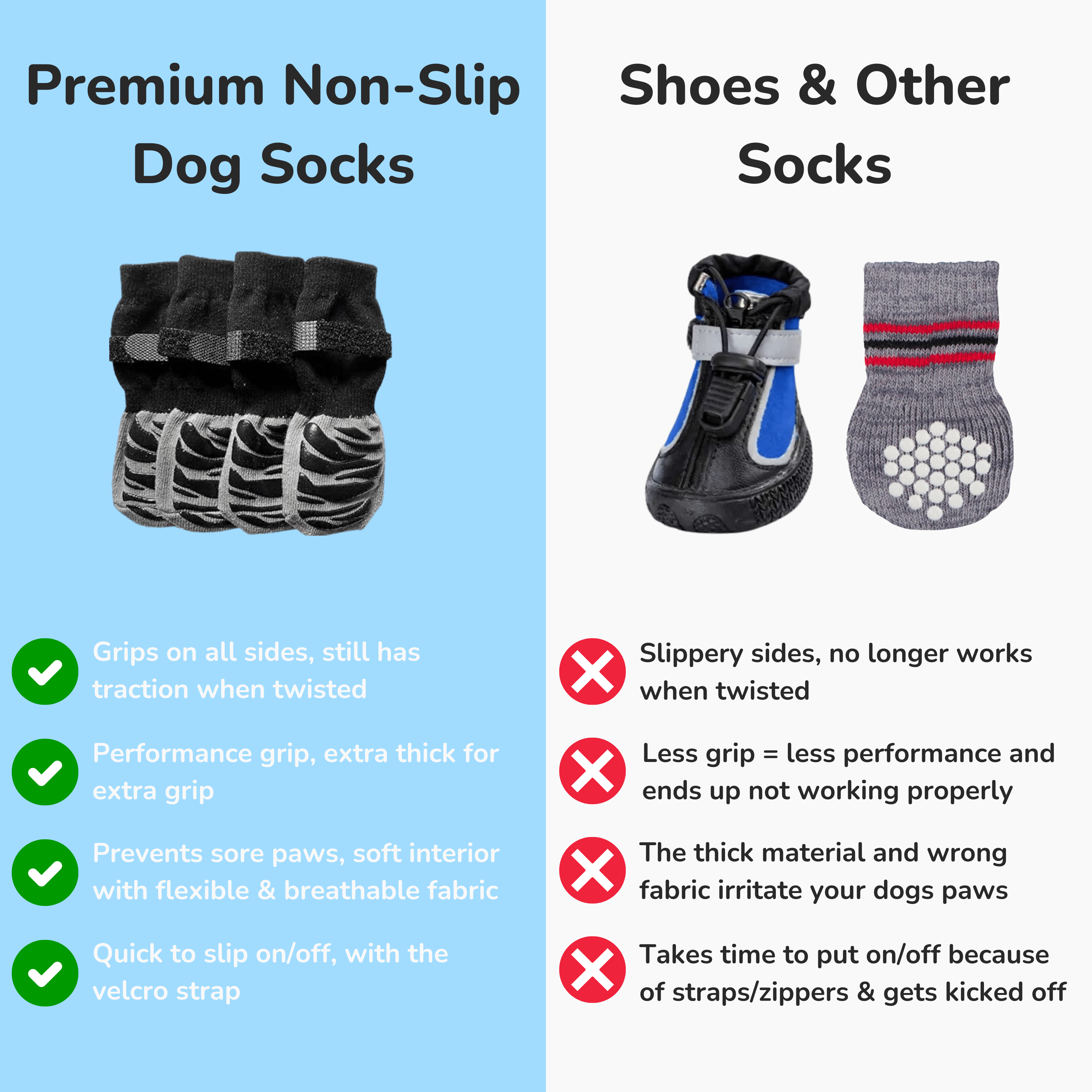 Premium Non-Slip Dog Socks