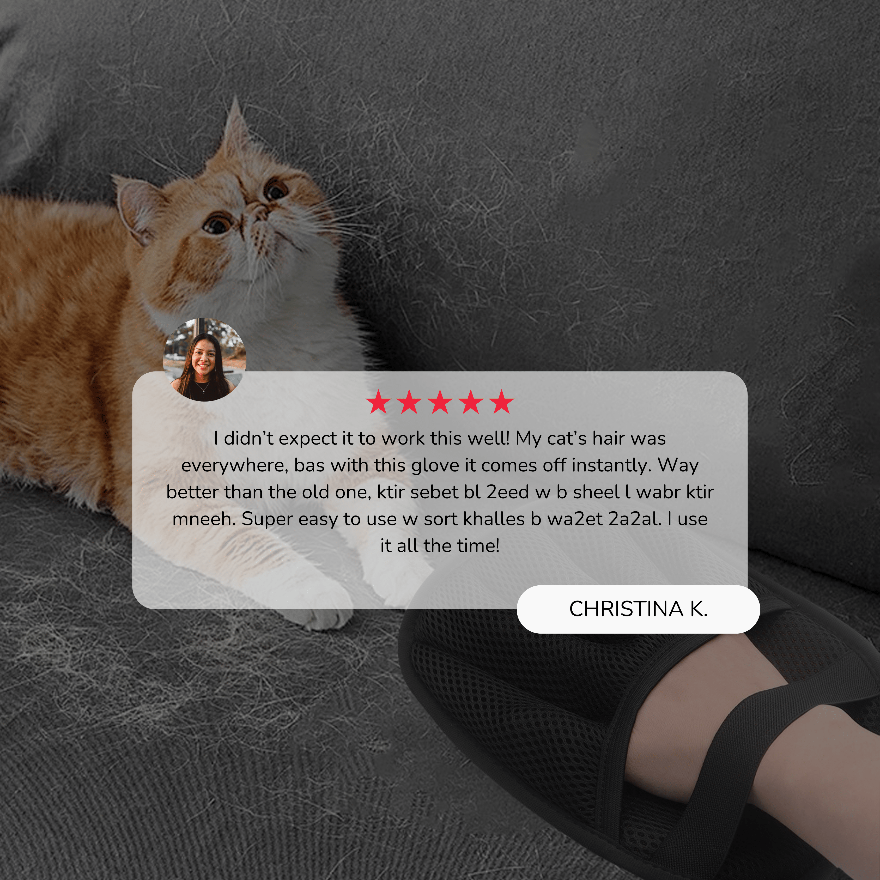 Pet Hair Remover Glove 2.0