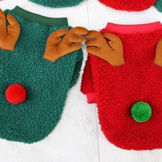 Christmas Sweater with Nose & Antlers