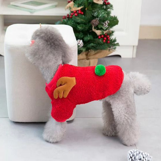 Christmas Sweater with Nose & Antlers